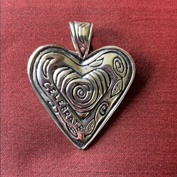 Robert Shields Designer sterling heart w/ garnet❣️ - Picture 2 of 4